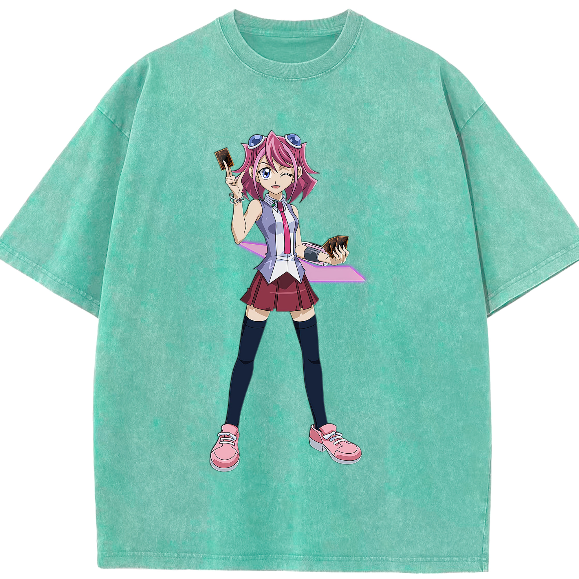 （画像用） 遊☆戯☆王 Yu-Gi-Oh! 綿100% ヴィンテージ風 半袖Tシャツ（フロントプリント）